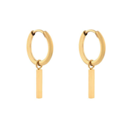 Hoops charm BAR - goud