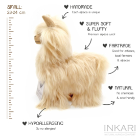 SURI alpaca knuffel van echte alpacawol - XS