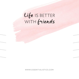 Sieradenkaart armbandjes - life is better with friends