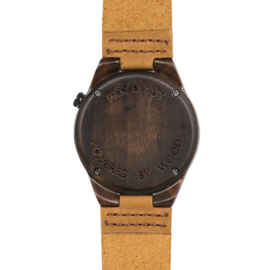 houten horloge met bruin leren band - Pantera Castana Hot&Tot