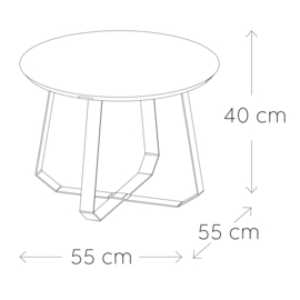 salontafel - Shunan laag - zwart