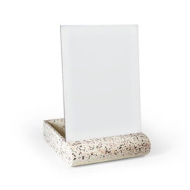 Terrazzo spiegel  & accessoires houder - wit