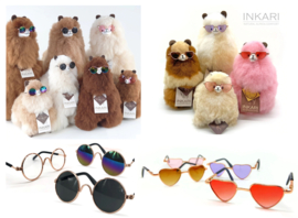 Grote (zonne)bril voor je Inkari alpaca