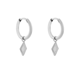 Hoops charm DIAMOND - zilver