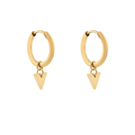 Hoops charm TRIANGLE - goud