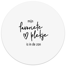 tuincirkel 'Mijn favoriete plekje is in de zon' -wit - 40 cm