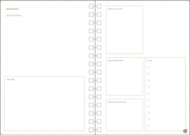 Paper Time planner navulling - projectplanning