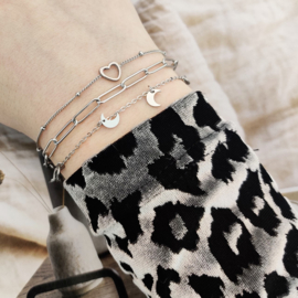 armband moons - zilver