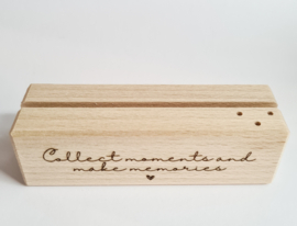 Kaart- (en droogbloemen)houder - collect moments and make memories