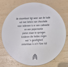 muurcirkel sinterklaas gedicht - 20 cm (licht beschadigd)