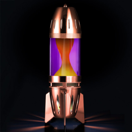 lavalamp met kaars - 'Fireflow' - koper
