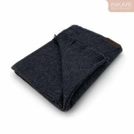 Alpaca plaid 'elegante' - charcoal