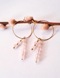 Hoops 'blush' kwarts - goud