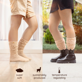 Alpaca sokken 'therapeutic comfort' - sahara