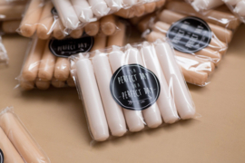 Kleine dinerkaarsen 'perfect day' - pale banana
