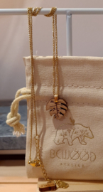 ketting Monstera - goud