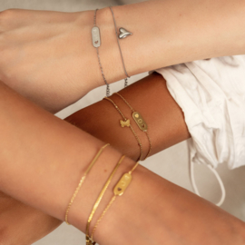 armband hartjes - goud