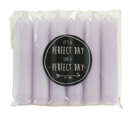 Kleine dinerkaarsen 'perfect day' - lavender