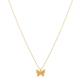 Ketting vlinder (55 cm) - goud