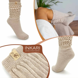 Alpaca sokken 'therapeutic comfort' - sahara