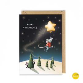 Kerstkaart - merry christmouse