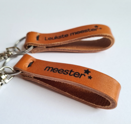 SIL- Leren sleutelhanger - (leukste) meester