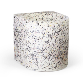 Terrazzo bloempot groot - wit