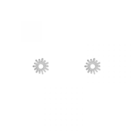 Stud earrings SUN - zilver