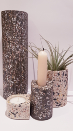 Terrazzo bloempot klein - wit