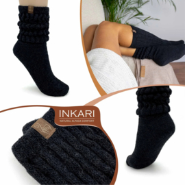 Alpaca sokken 'therapeutic comfort' - charcoal