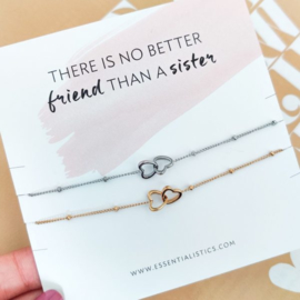 Armband kaart - no better friend than a sister