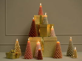 Kerstboom kaars gold - Rustik lys (2 maten)