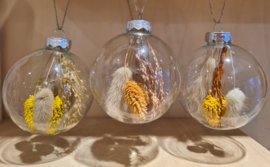 kerstbal met droogbloemen - Groot