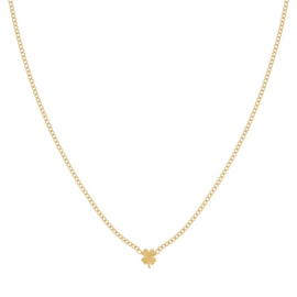 Ketting flamed clover - goud