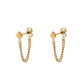Stud earrings CHAIN DIAMOND - goud