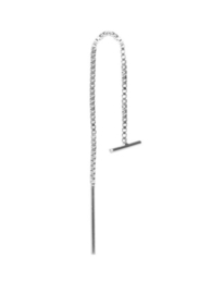 Bar chain earring  - zilver