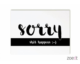 Zoedt kaart A6 -  sorry shit happens :-)