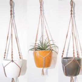 Macramé plantenhanger met of zonder pot