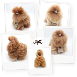 alpaca knuffel 'fluff monster' van echte alpacawol