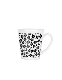 Latte mok met panter print