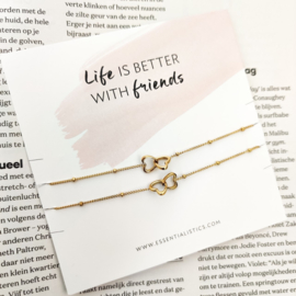 Armband kaart - life is better with friends