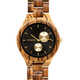 houten horloge met chronograaf - Chronos Hot&Tot