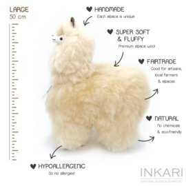 alpaca knuffel van echte alpacawol - LARGE