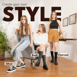 Alpaca sokken 'casual daily' silver - 2 paar