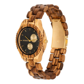 houten horloge met chronograaf - Chronos Hot&Tot