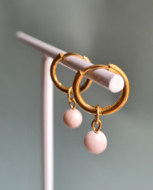 Hoops peach dot - goud