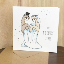 Alpaca wenskaart - for the cutest couple