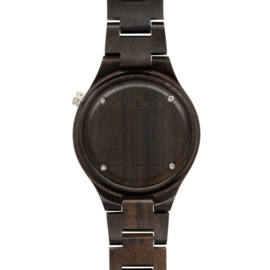 horloge van sandelhout en zwart marmer - Foresta HOT&TOT