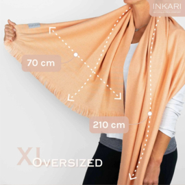 Alpaca pashmina 'nazca' - peach