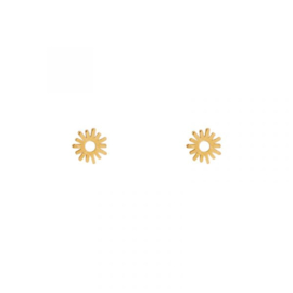 Stud earrings SUN - goud